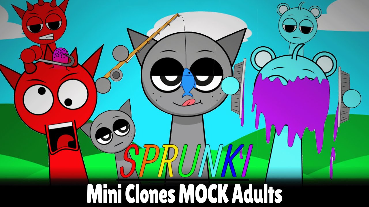Incredibox Sprunki - but Mini Clones Mock Adults