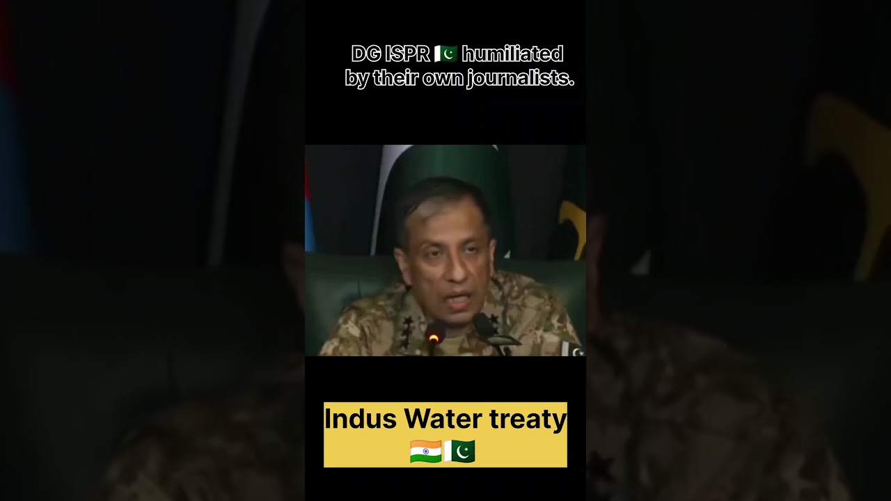 DG ISPR was Humiliated by their own journalists over Indus Water treaty.