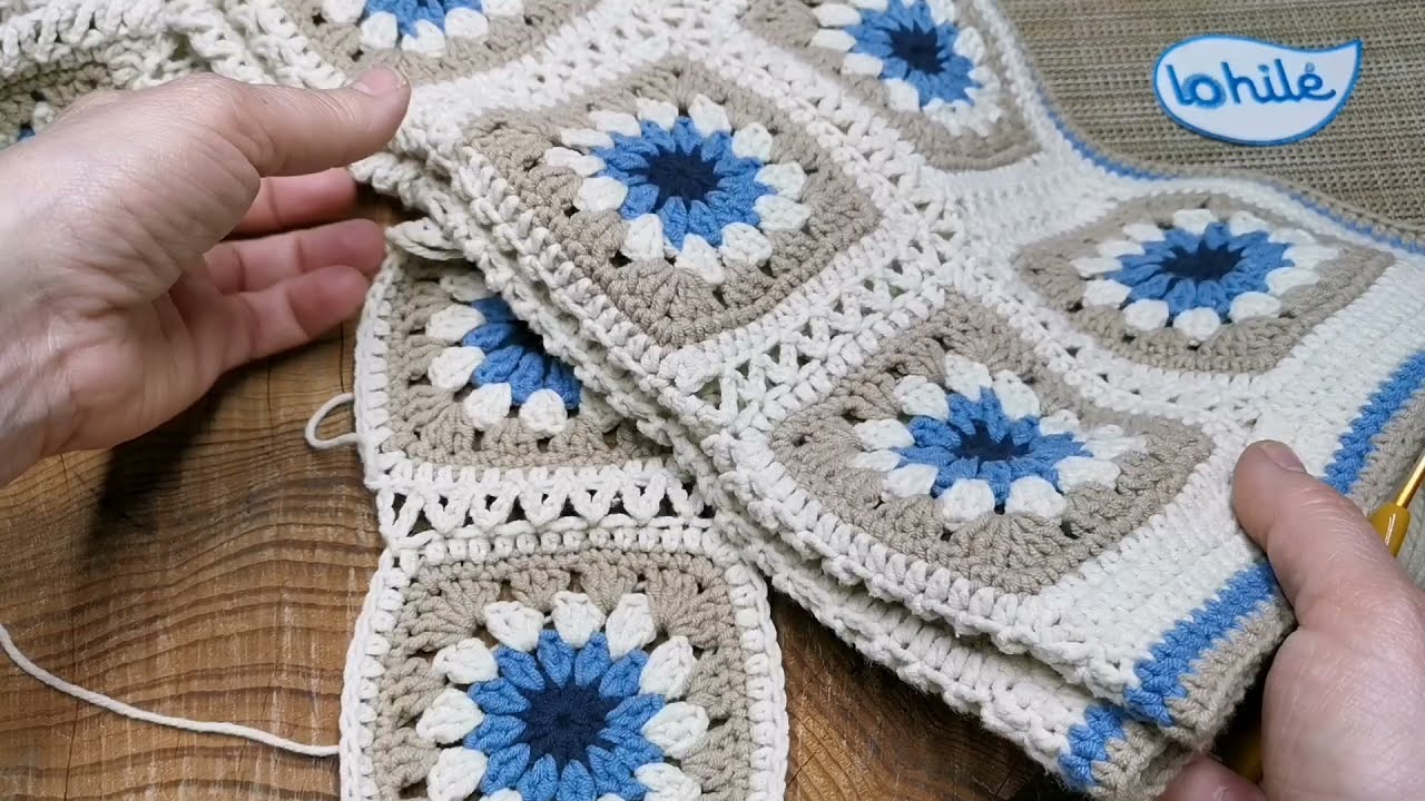 COMO UNIR LOS GRANNYS CON CADENETAS EN ZIG ZAG