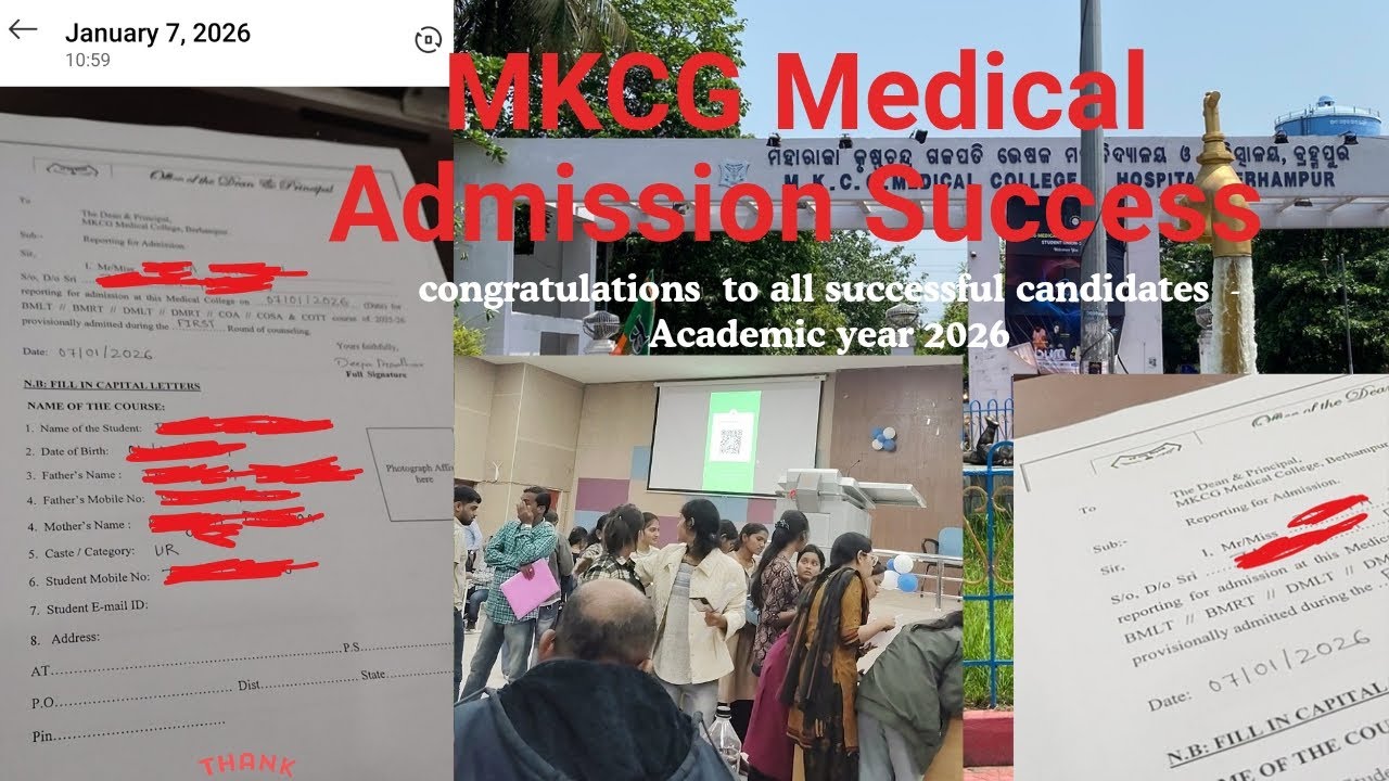 Admission successful at Mkcg medical College👍👍😍