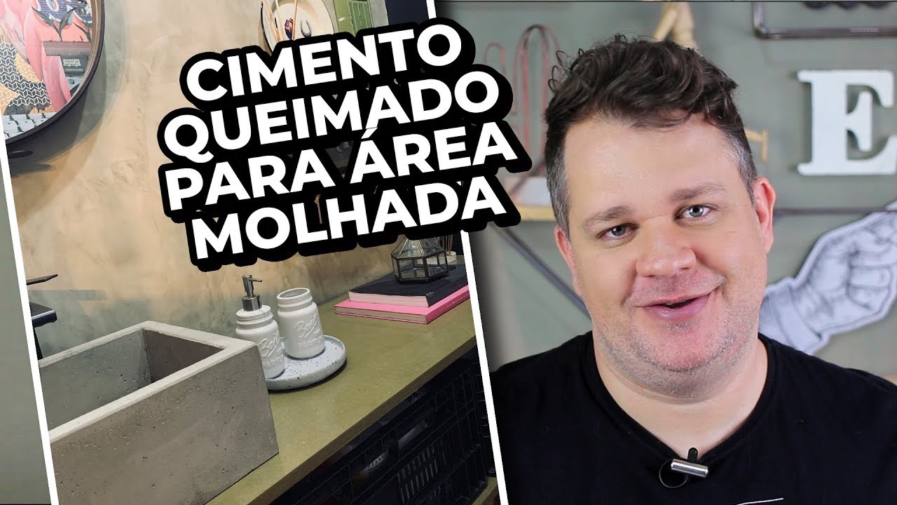 CIMENTO QUEIMADO EM ÁREA MOLHADA | REFORMA DO LAVABO 2
