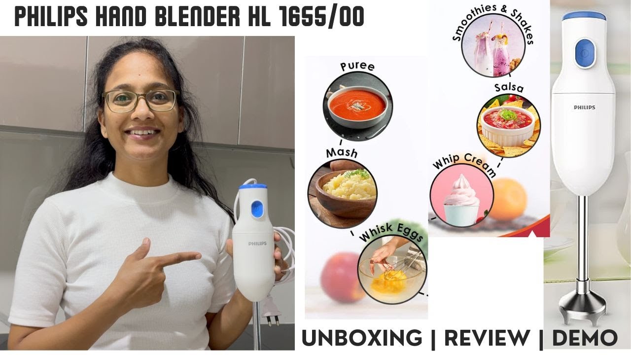 Philips Hand Blender HL1655/00 250W Unboxing | Review | Demo | How to Change Blades | How to Clean⚡⚡