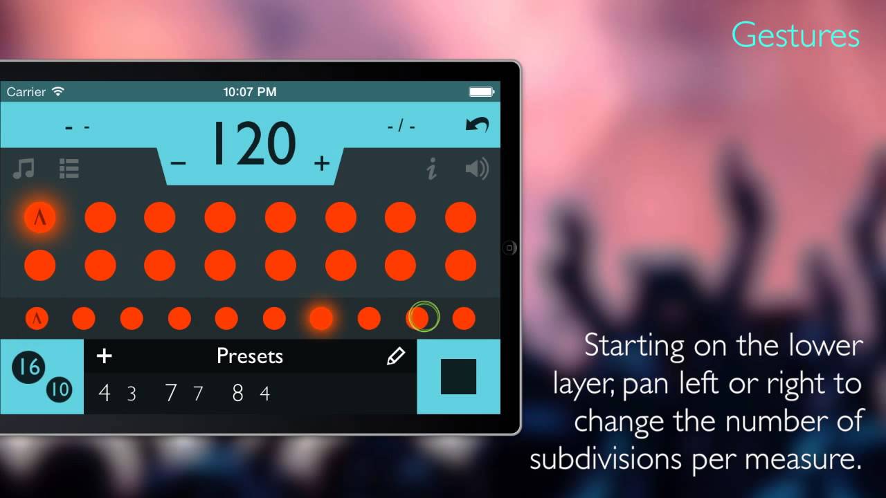 Tempo Advance Metronome App for iOS - Demo Video: Meters