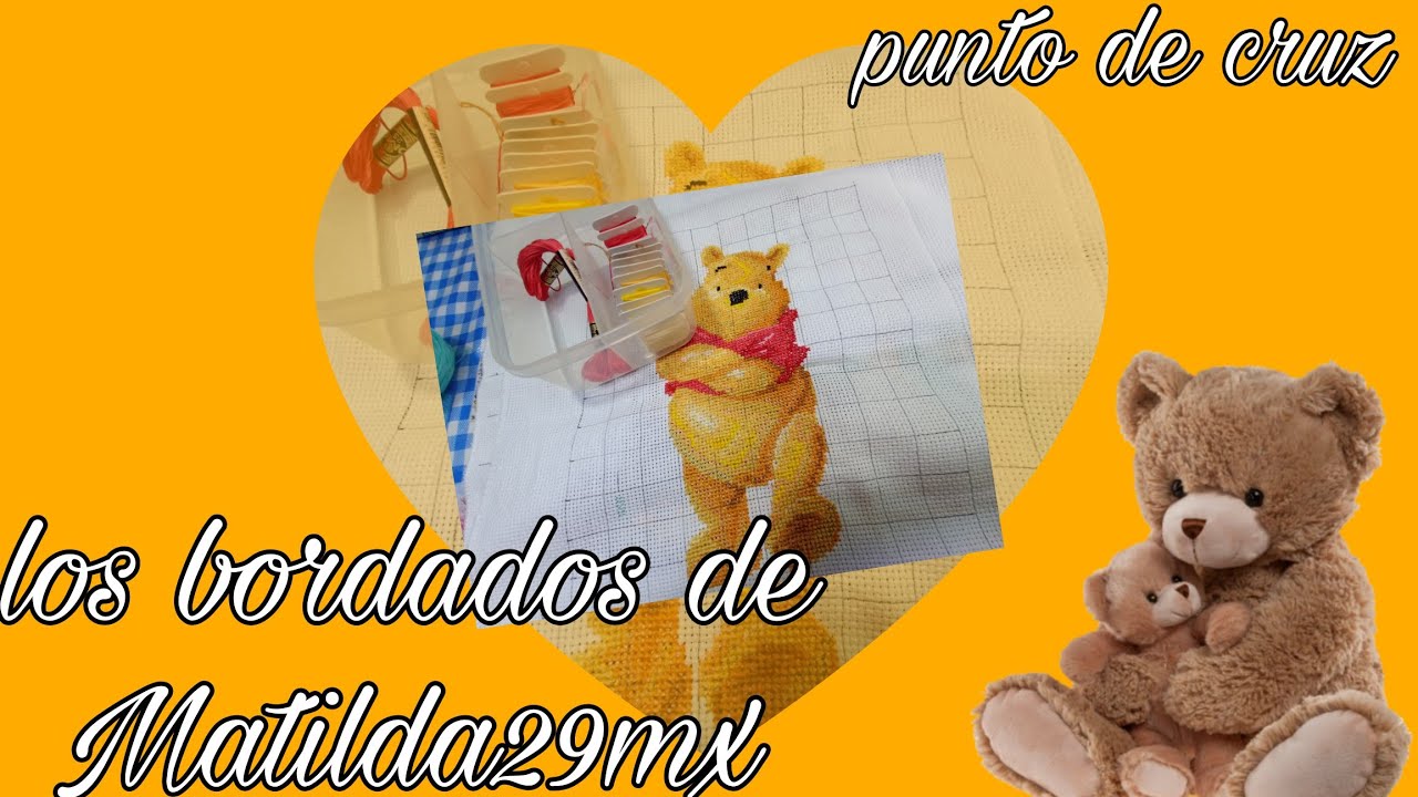 #14#bordando un muñeco, 🐻 #flosstube #ideasparabordar #hechoamano #puntodecruz #principiantes 