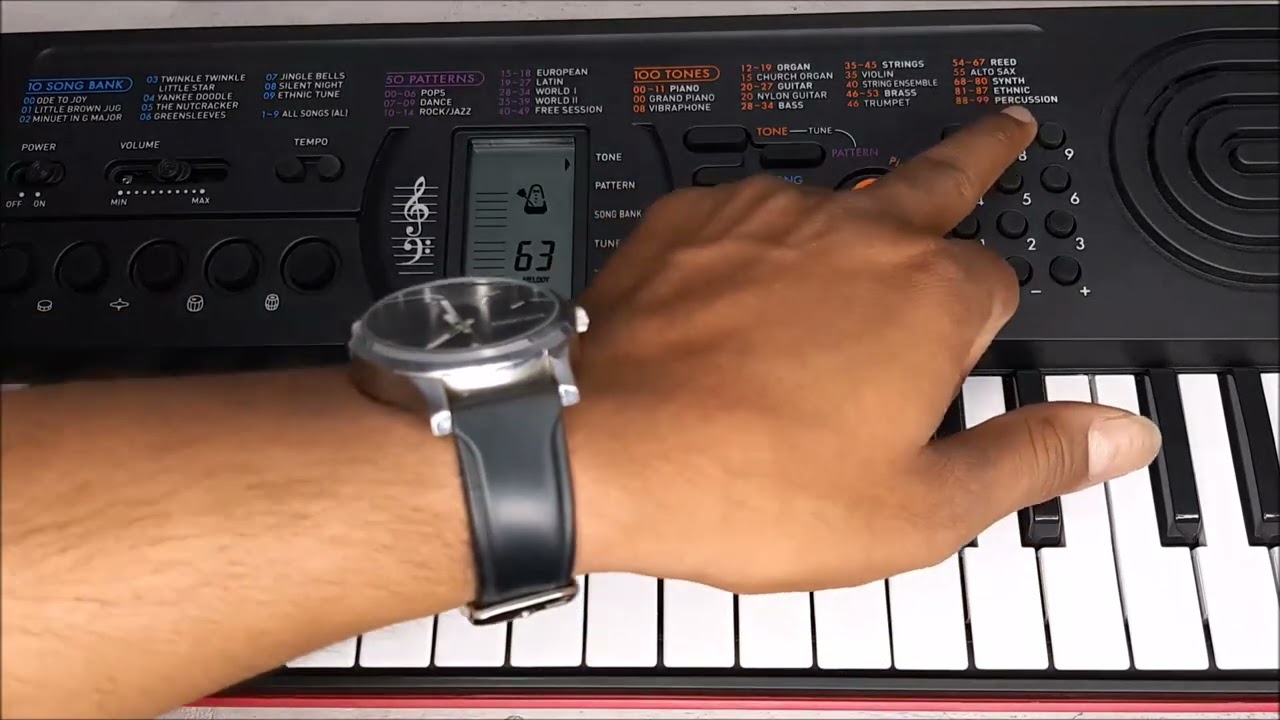 Quick tone change in Casio SA 78