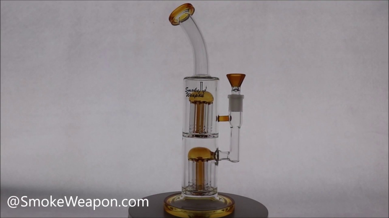Jelly Fish Double Tree Perc Bong