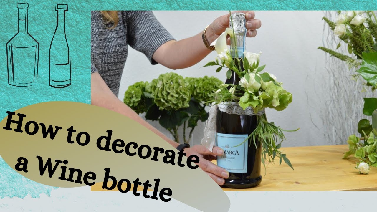 Love Wine? Transform the bottle into a floral centerpiece