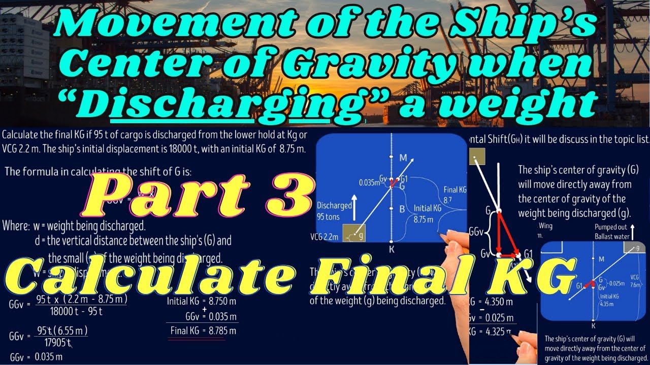 Shift of Ship's Center of Gravity (Part3) when Adding Weight ll Calculate Final KG