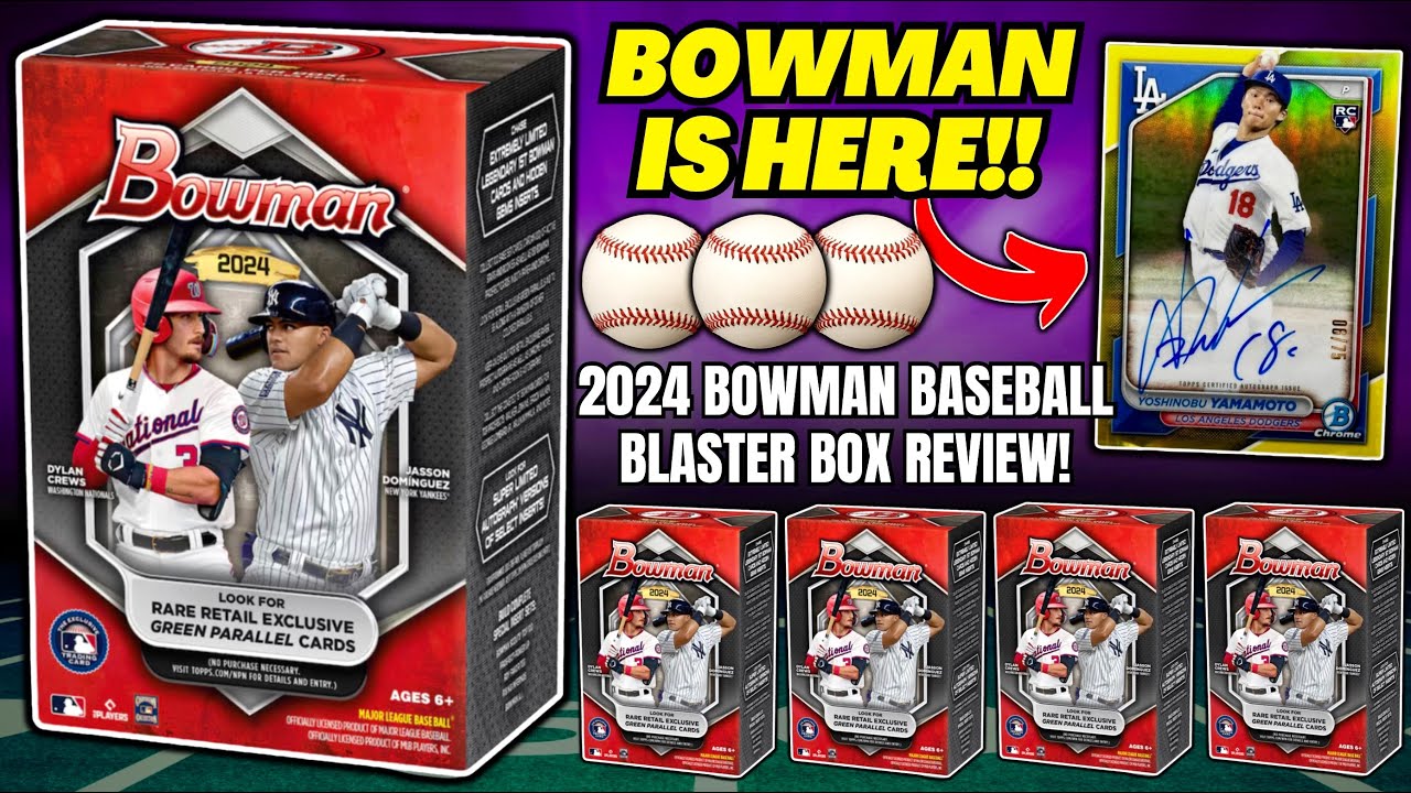 *ОТЛИЧНЫЕ РОЗНИЧНЫЕ ХИТЫ!🔥 ОБЗОР КОРОБКИ BOWMAN BASEBALL BLASTER 2024!⚾️