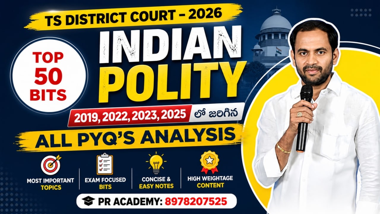 TS District Court 2026 |🔥 Polity PYQs LIVE | 50 Questions You Must Practice | Must Watch Session |