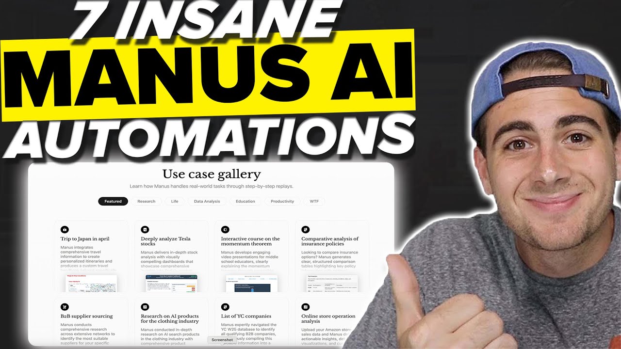 7 MIND BLOWING Use Cases For Manus AI (How To Use Manus AI For Beginners)
