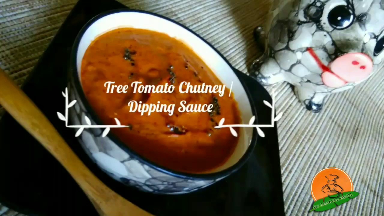 Tree Tomato dipping sauce / tree tomato chutney / how to prepare tree tomato / tamarillo sauce