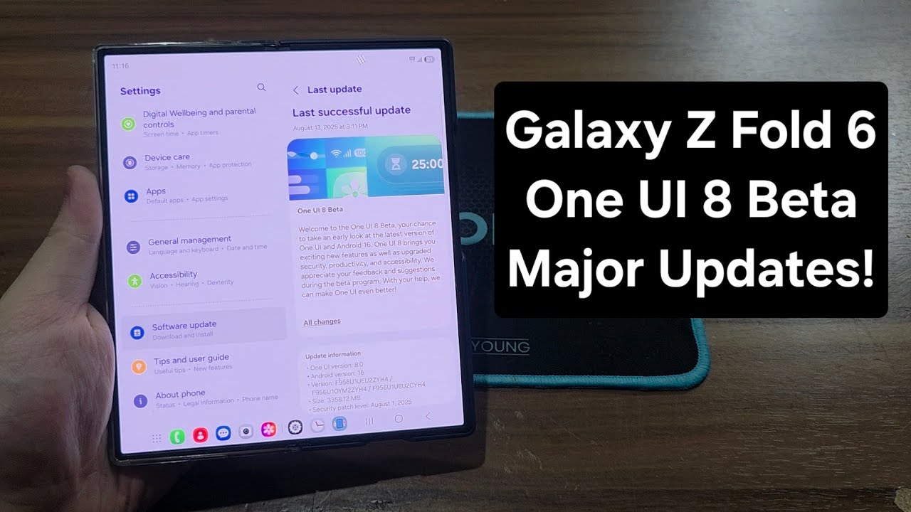 One UI 8 Beta on Galaxy Z Fold 6 - Major Updates!