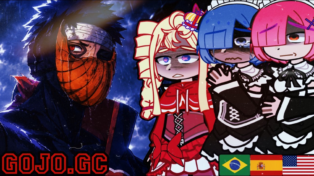 Subaru as Obito Uchiha | Re:zero React Tik Toks/Gacha React 🇧🇷/🇺🇸/🇪🇸