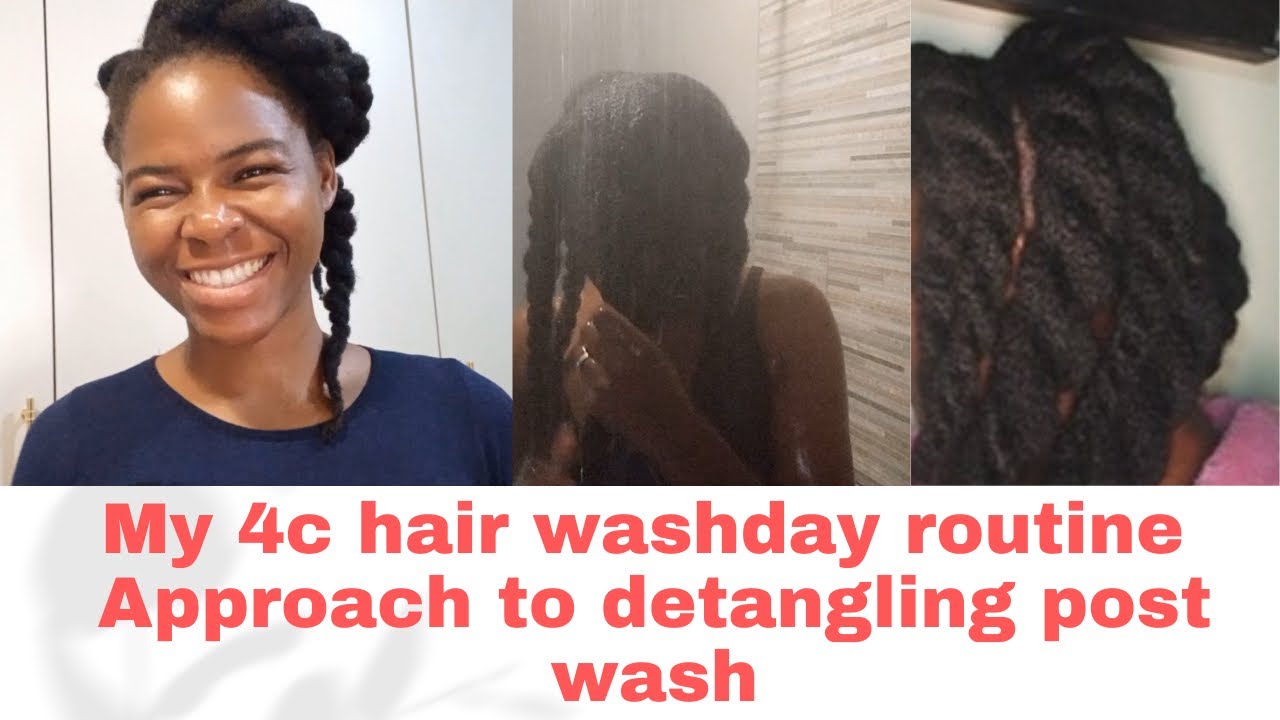 4c natural hair Washday routine. My approach to hair oiling and detangling