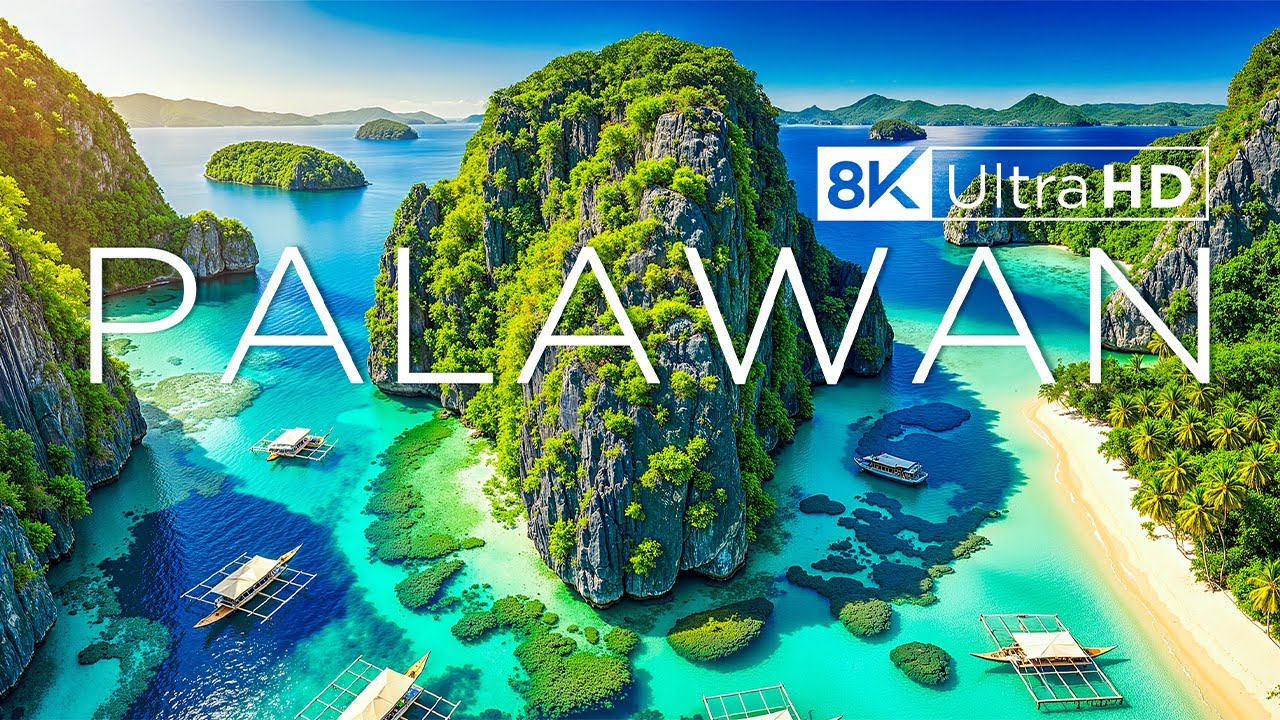 Палаван 8K Ultra HD &mdash; потрясающие кадры, Филиппины, живописный расслабляющий фильм с успокаивающей