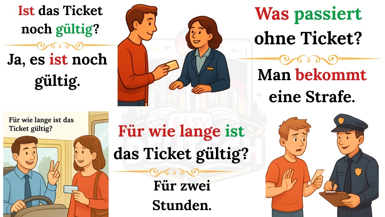 Deutsch sprechen im Verkehr 🚦 | Bus, Bahn & Ticket – A1 Anfänger