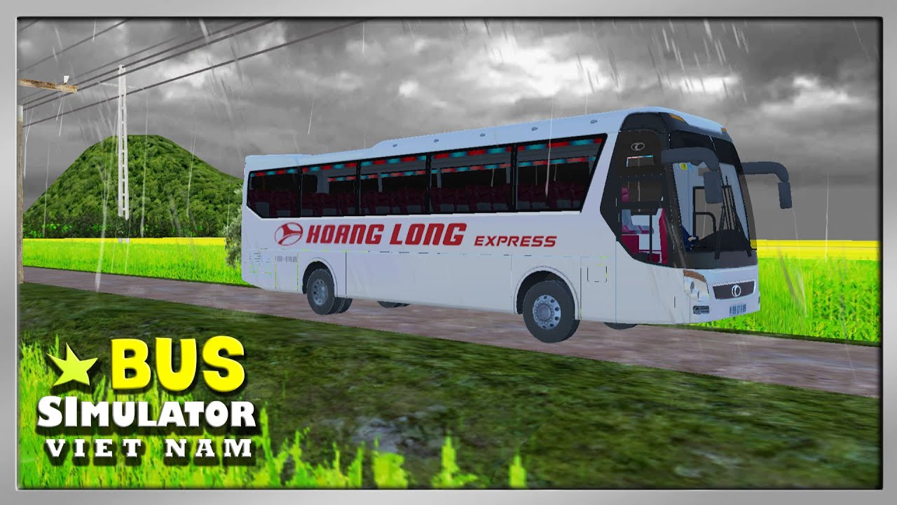 Bus Simulator Vietnam #9 | Vượt Cánh Đồng Về Quê Ngày Mưa Của Xe Hoàng Long