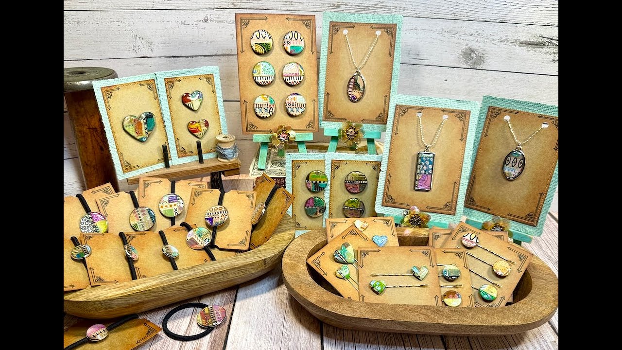 Gel Print Art Ep. 14:  More Gel Print Art Accessory & Jewelry Ideas + Tips Using UV Resin