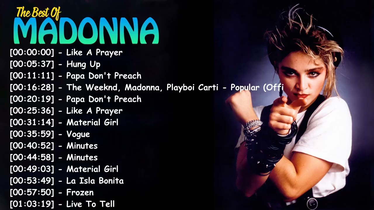 Pop Dance Full Album Classics – Madonna Greatest Hits Top 20 Songs