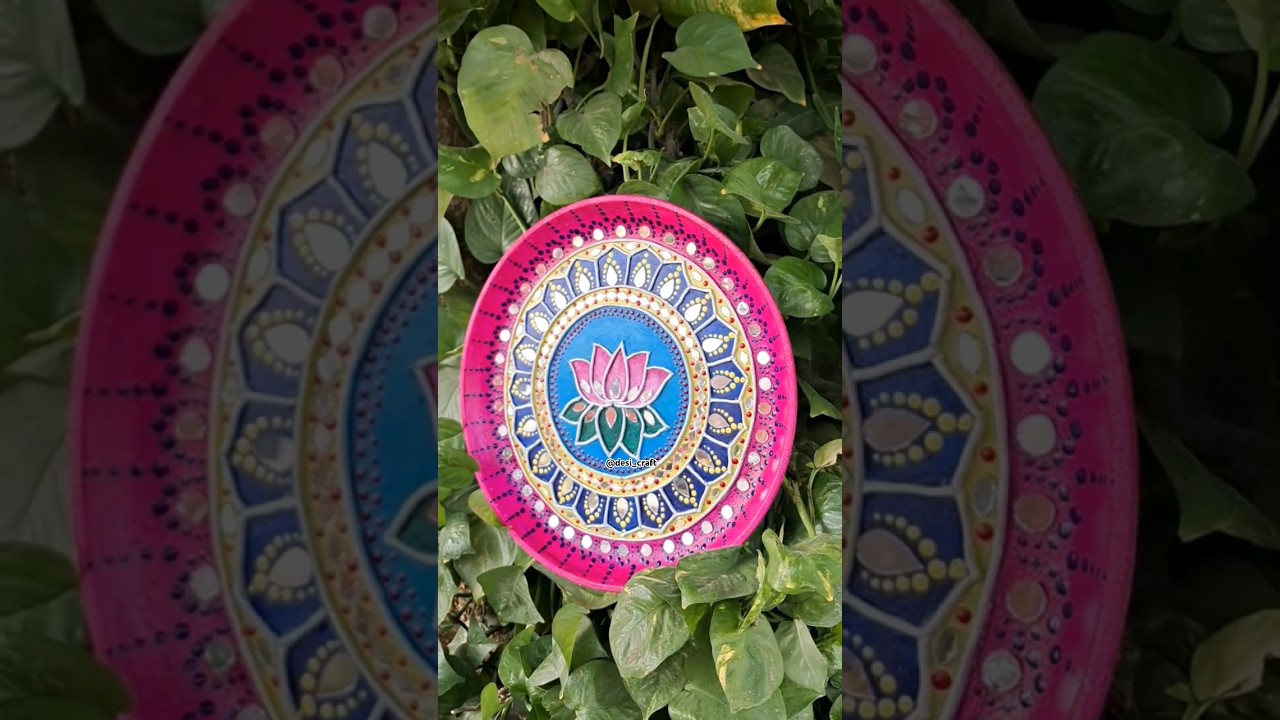 @Nainshii_Mishra Lippan artwork  #diy #craft #handmade #lippanart #diyplates #platedecor #decor