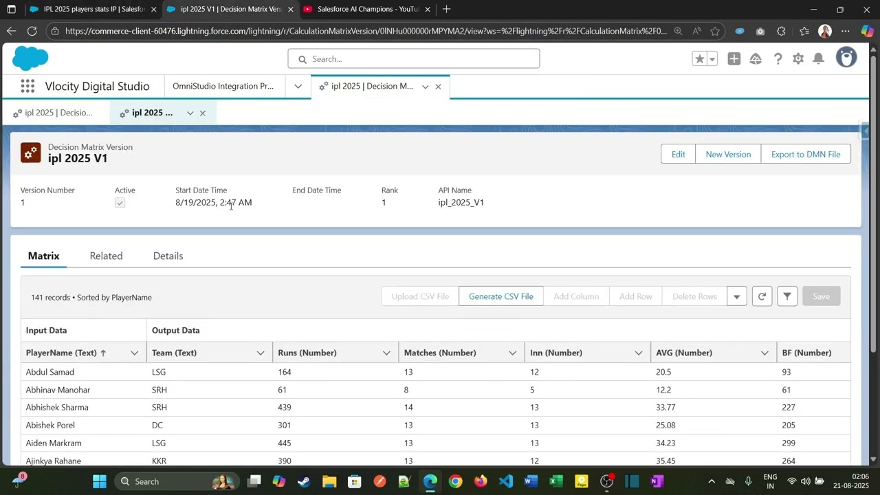 OS37: Fetch IPL Player Statistics with Integration Procedure(IP) + Decision Matrix(DM) ||Invoke DM