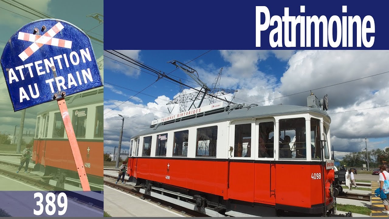En tramway historique sur les voies du Rhônexpress