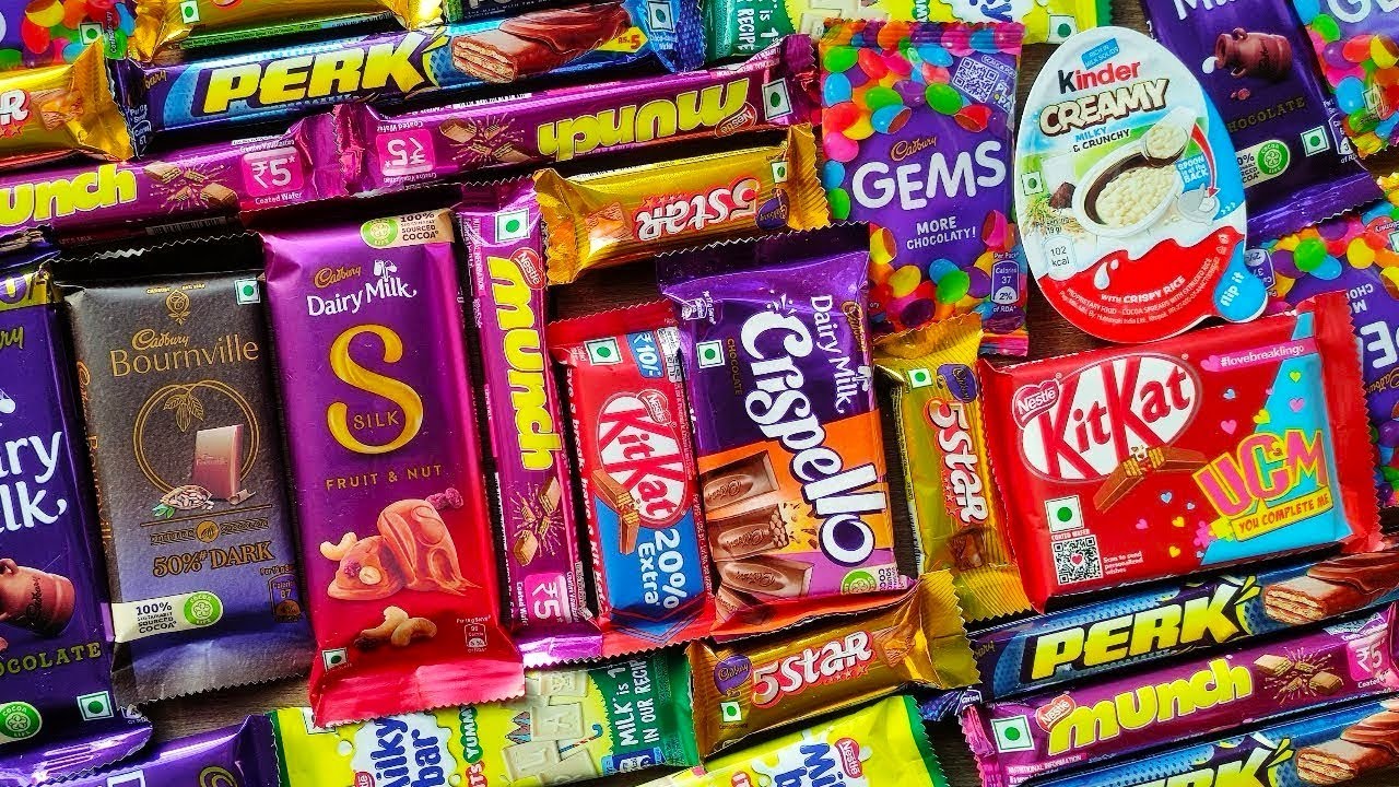 Satisfying video Asmr lollipops candy and chocolate gummy candy unboxing video Asmr