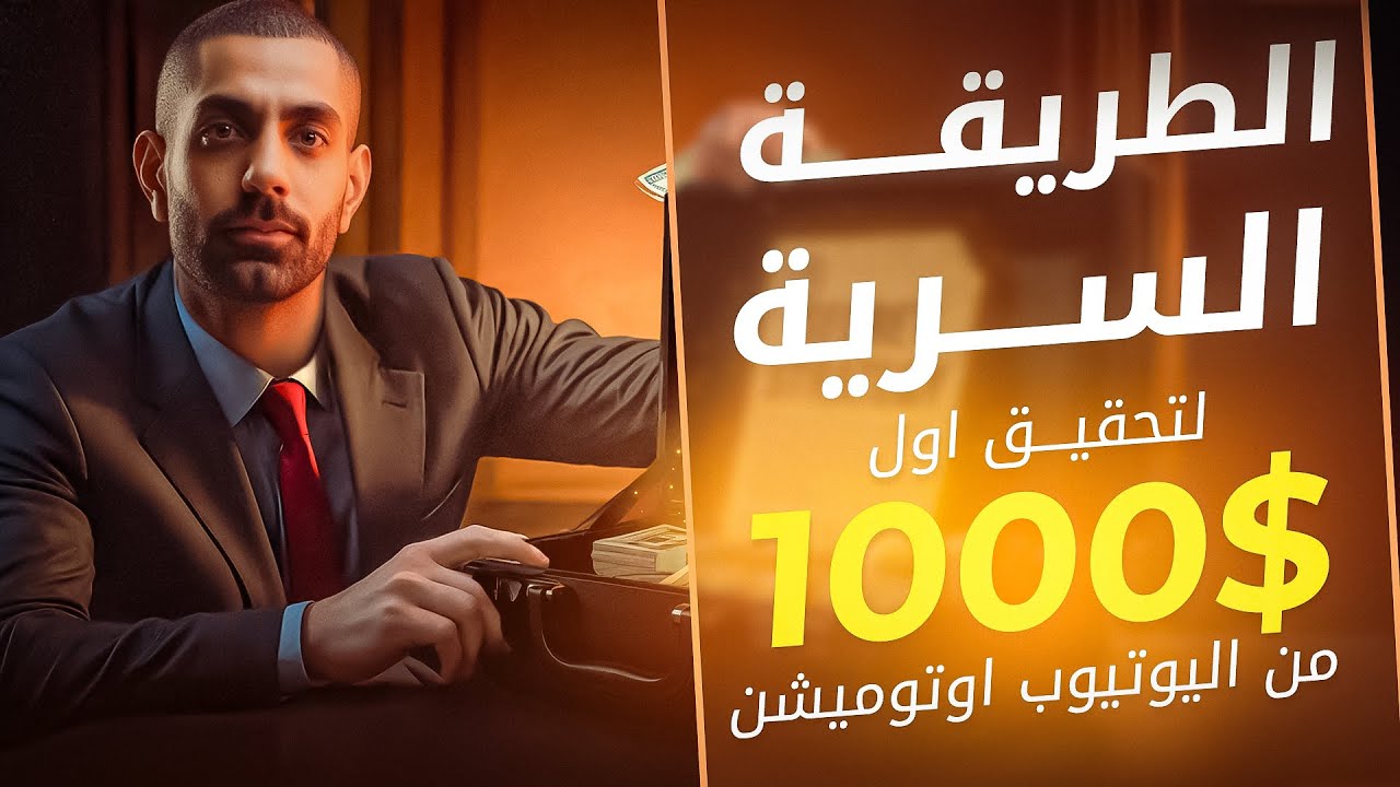 ماذا لو أخبرتك أن الطريقة السرية في اليوتيوب أوتوميشن حققت لي 1000$؟