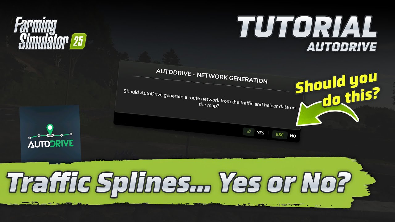 Стоит ли использовать Traffic Splines с Autodrive? - Autodrive FS25