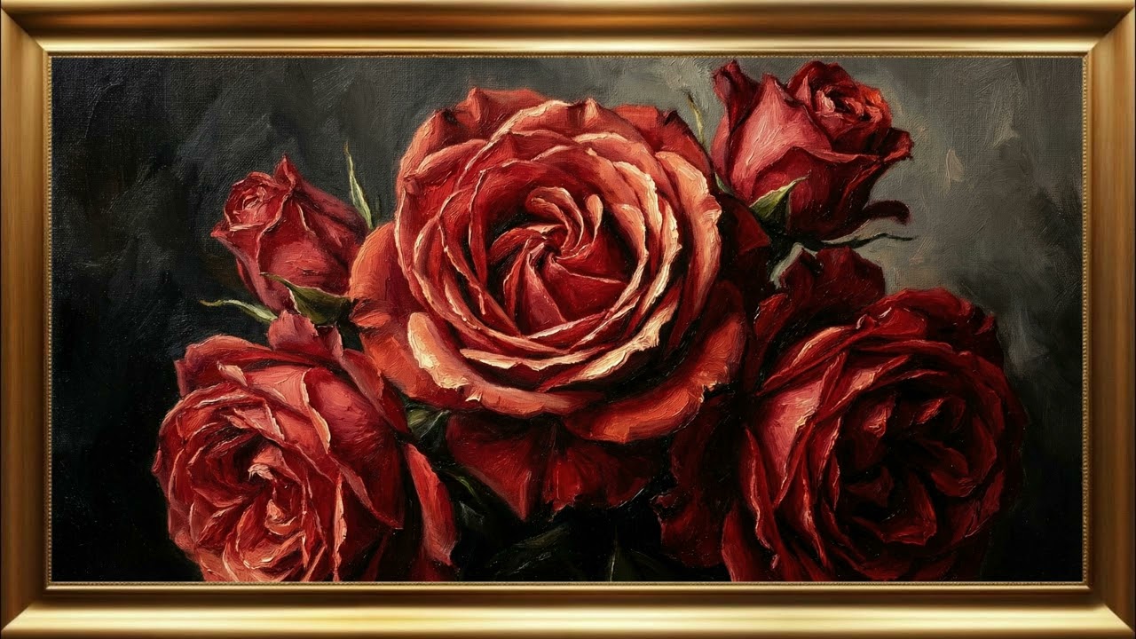 Luxury Fireplace Traditional Oil Painting | TV Art Screensaver for Home Decor | 10 HOUR 4K