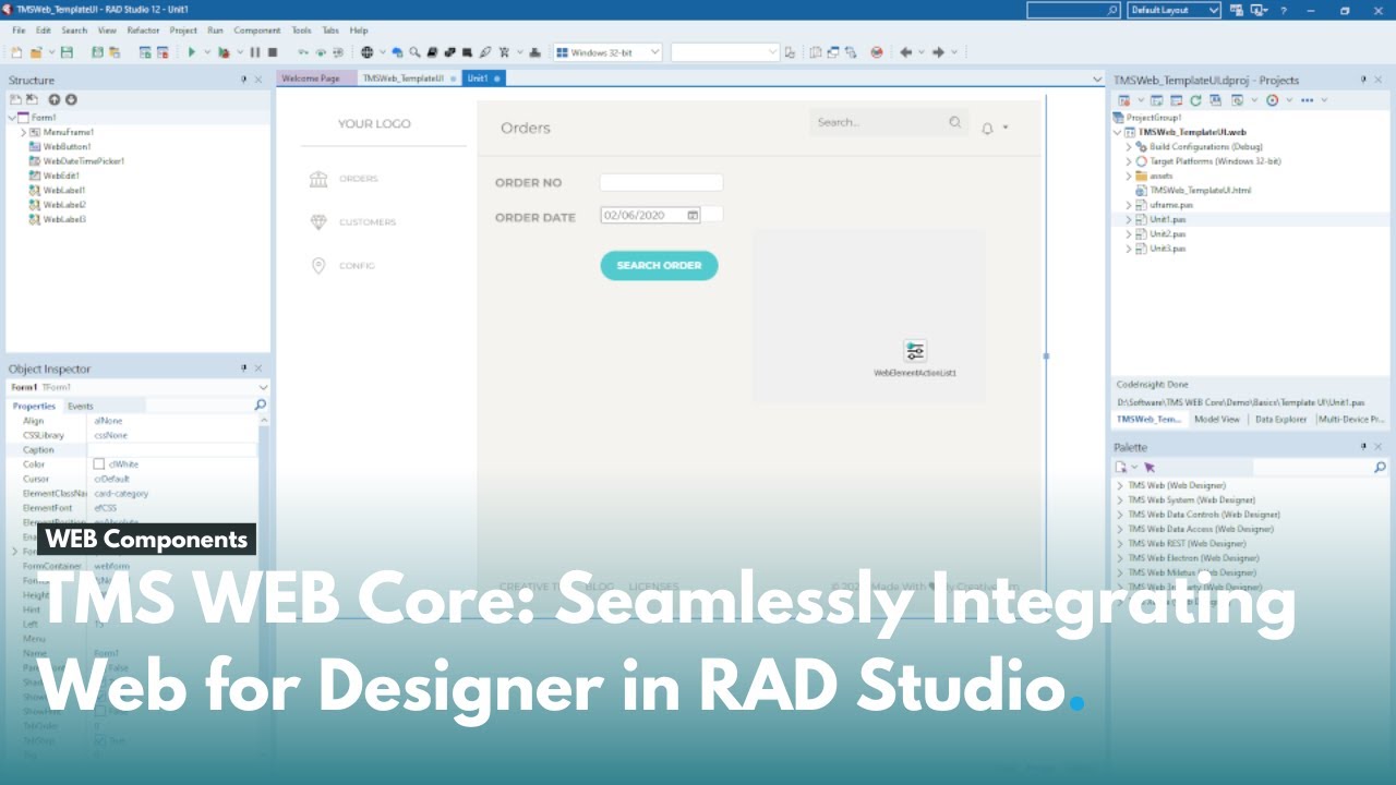 TMS WEB Core: Seamlessly Integrating Web for Designer in RAD Studio