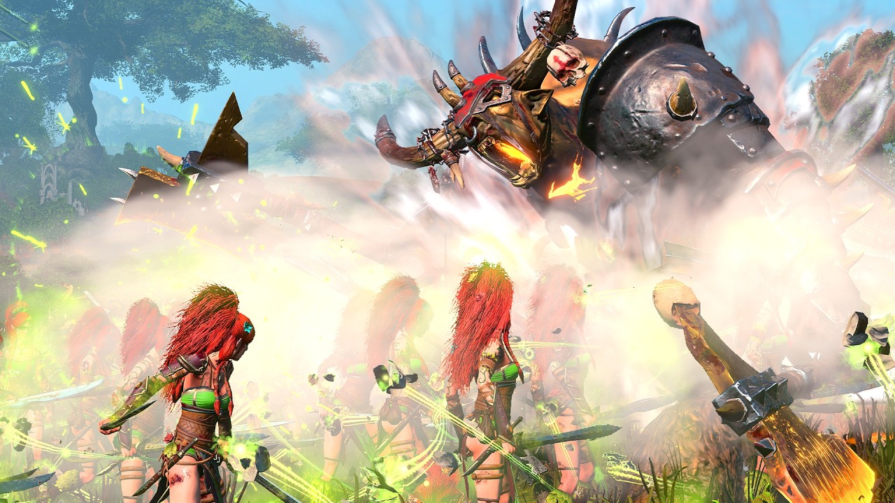 BEASTMEN vs WOOD ELVES - Warhammer TotalWar cinematic battle