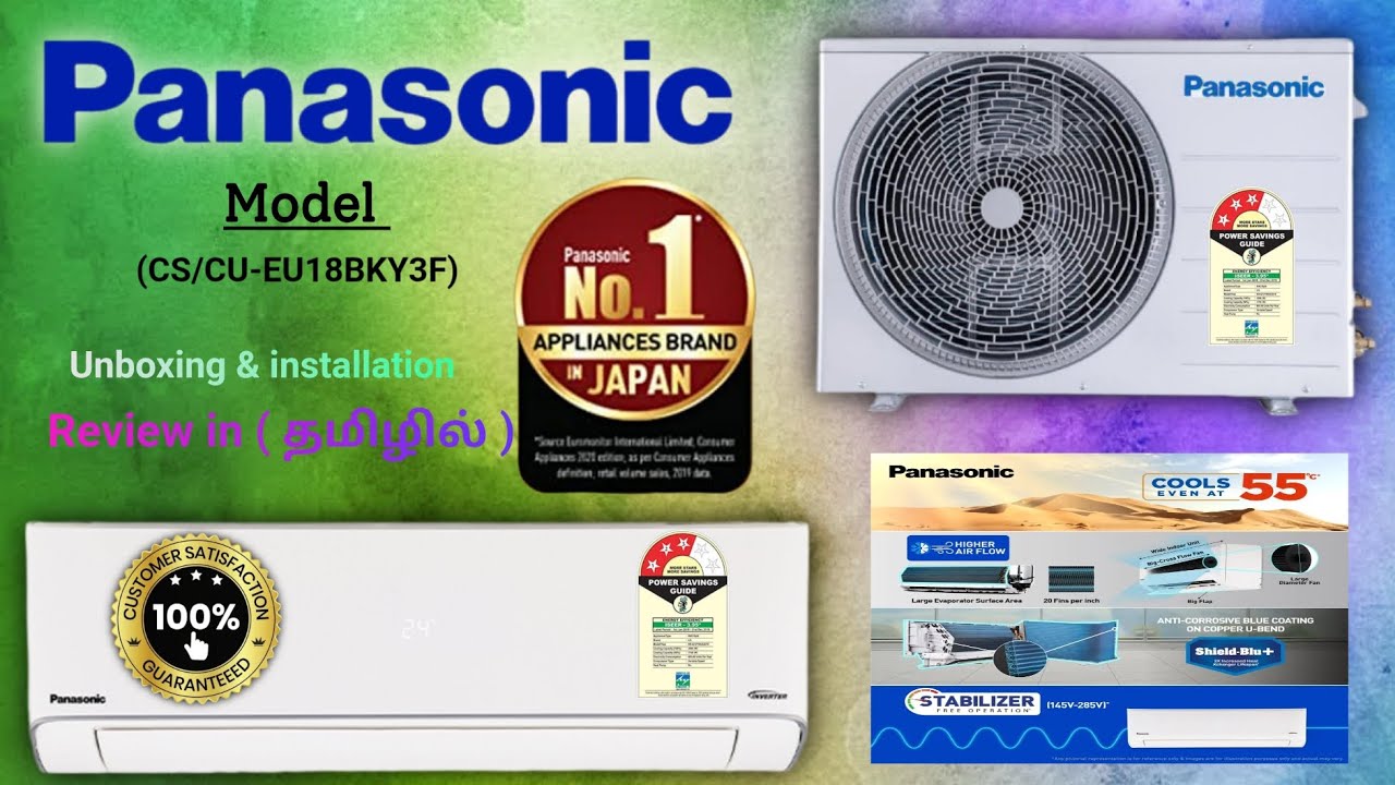 Panasonic 1.5 Ton 3 Star Inverter ac | Unboxing & Installation | full video in Tamil 