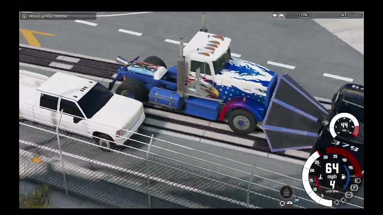 super truck in police chase