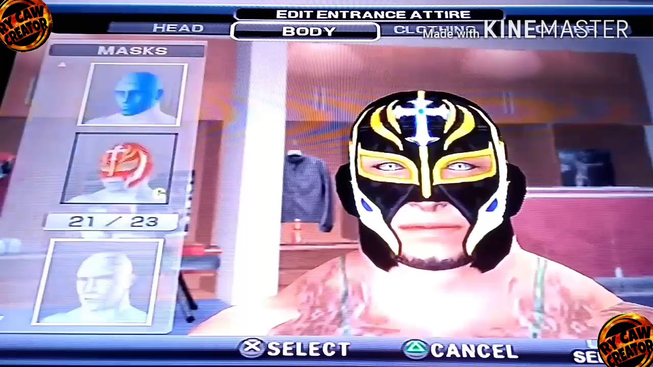 wwe svr2011 PS2 How to create Rey Mysterio Royal Rumble Return new caw