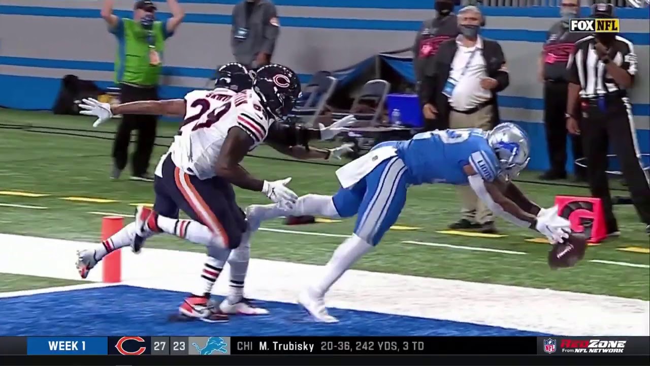 D'Andre Swift Drops Game-Winning Touchdown Catch | Bears vs. Lions | NFL Week 1