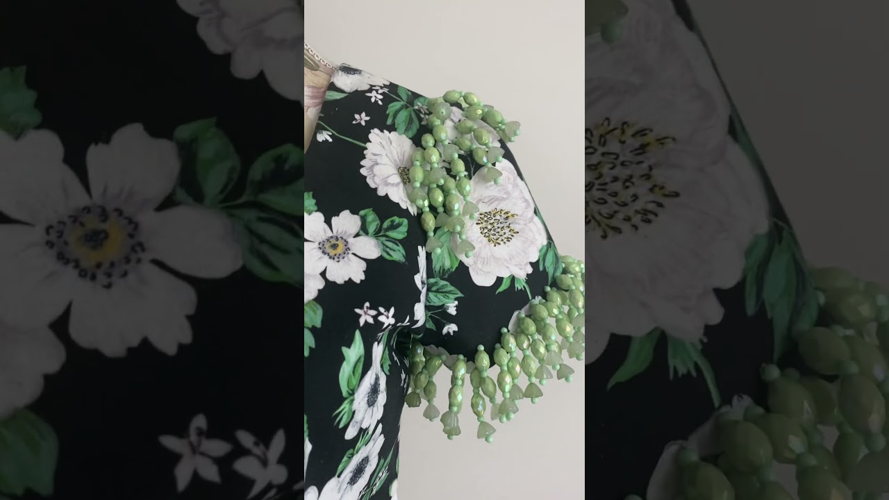 Sage beads wip #fashion #fashionsewing #beading #sewing
