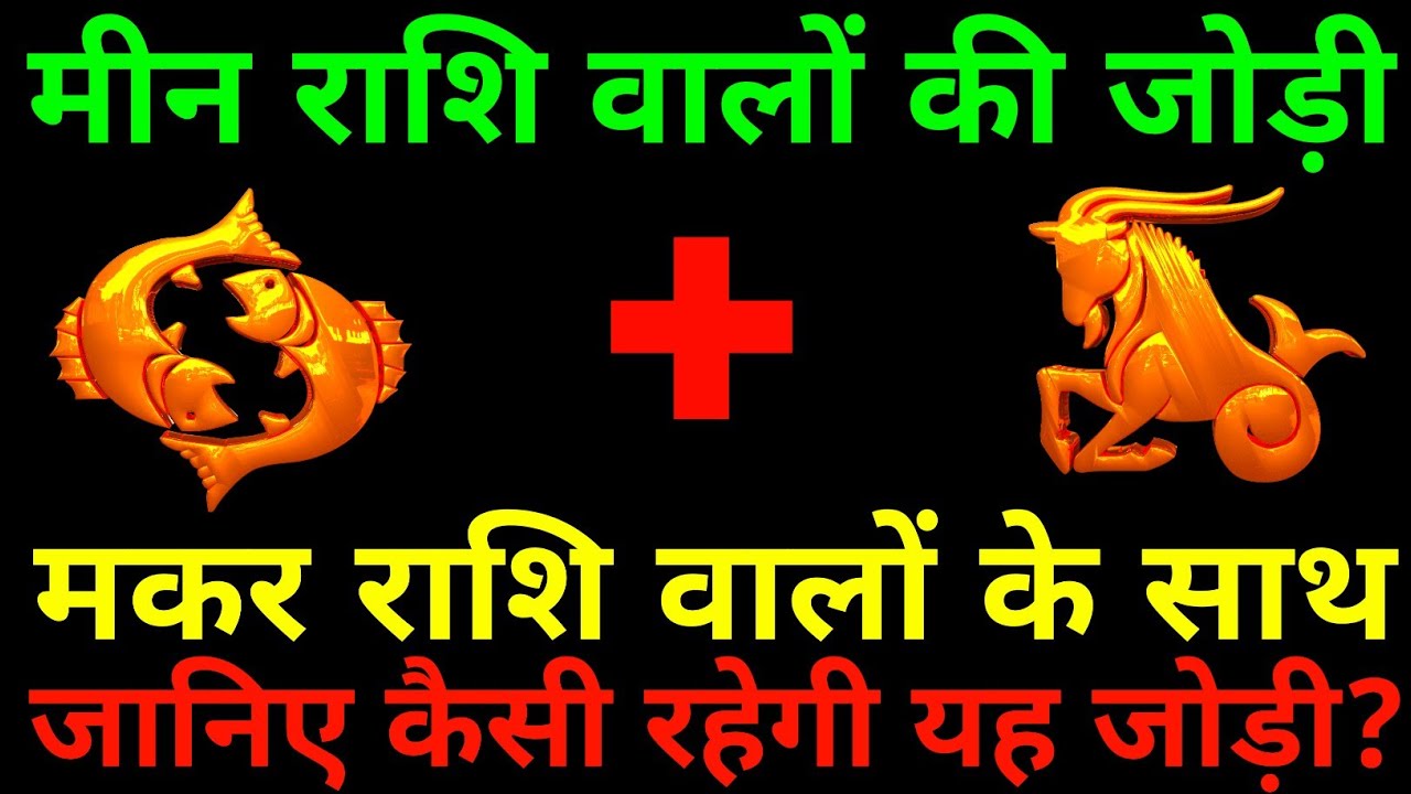 मीन राशि के साथ मकर राशि की जोड़ी कैसी रहती है? meen and makar Rashi |meen & makar Rashi Jodi|