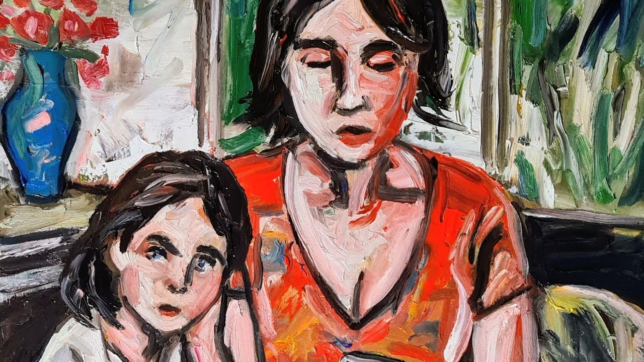 Dipingere un quadro, olio su tela 