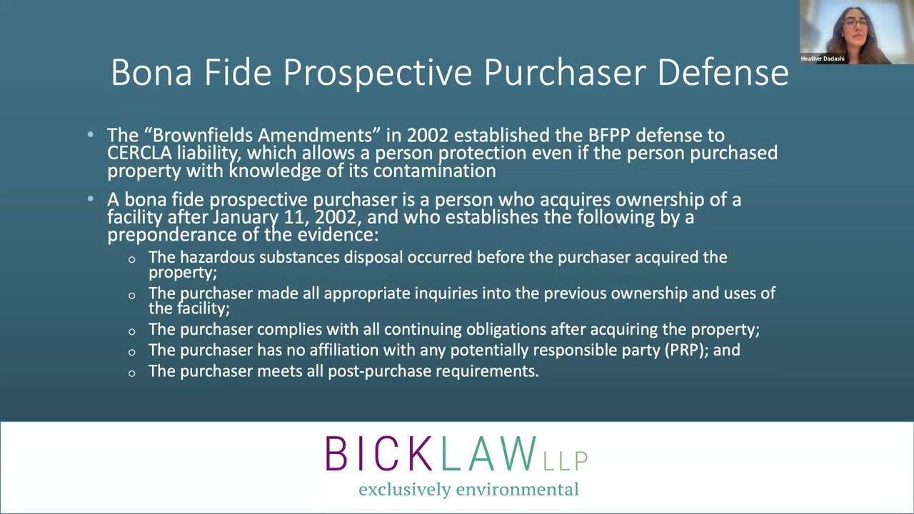 Environmental Law Section 101 Series - Navigating CERCLA Liability Risks in Real Estate Transactions