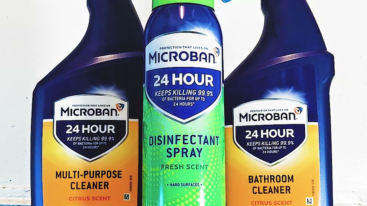 Microban 24 Hour Multi-purpose Cleaner, Bathroom Cleaner & Disinfectant Spray