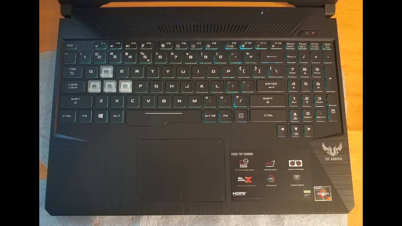 Asus FX505DT - Disassembly, Cleaning, Changing thermal paste, Ram type tested