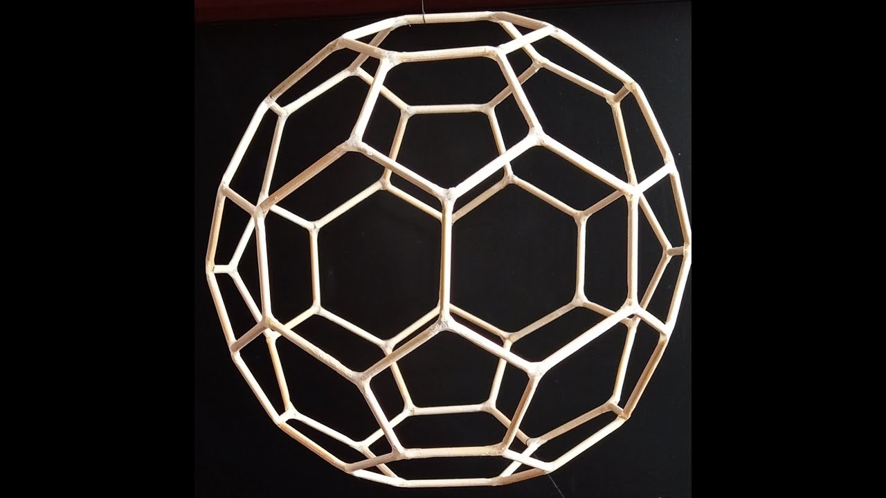 ¿Cómo construir un Fullereno en estructura? Esfera geodésica de 32 planos. Geodesic Sphere (32 pl.)