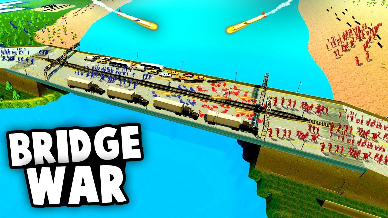 Massive Bridge Battle Challenge! Can We Reach The Other Side? (Ravenfield Best Mods)