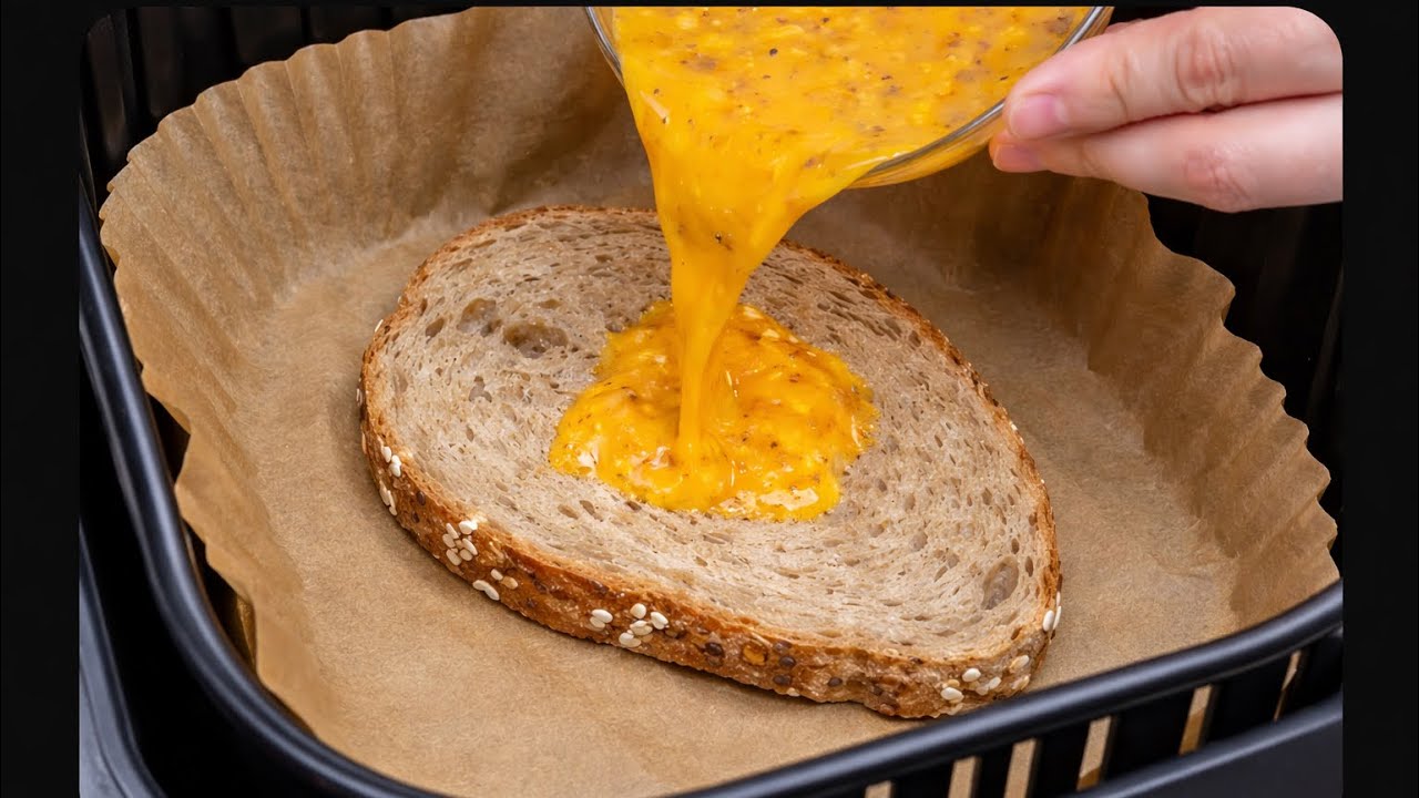 Pour Eggs Over Bread in the Air Fryer… You’ll Never Forget Breakfast Again!