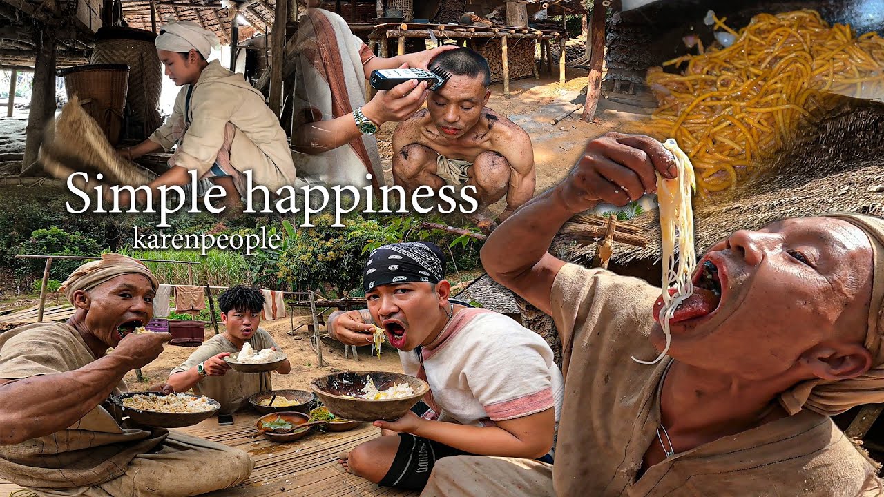 Simple life with the real happiness at Karen village.