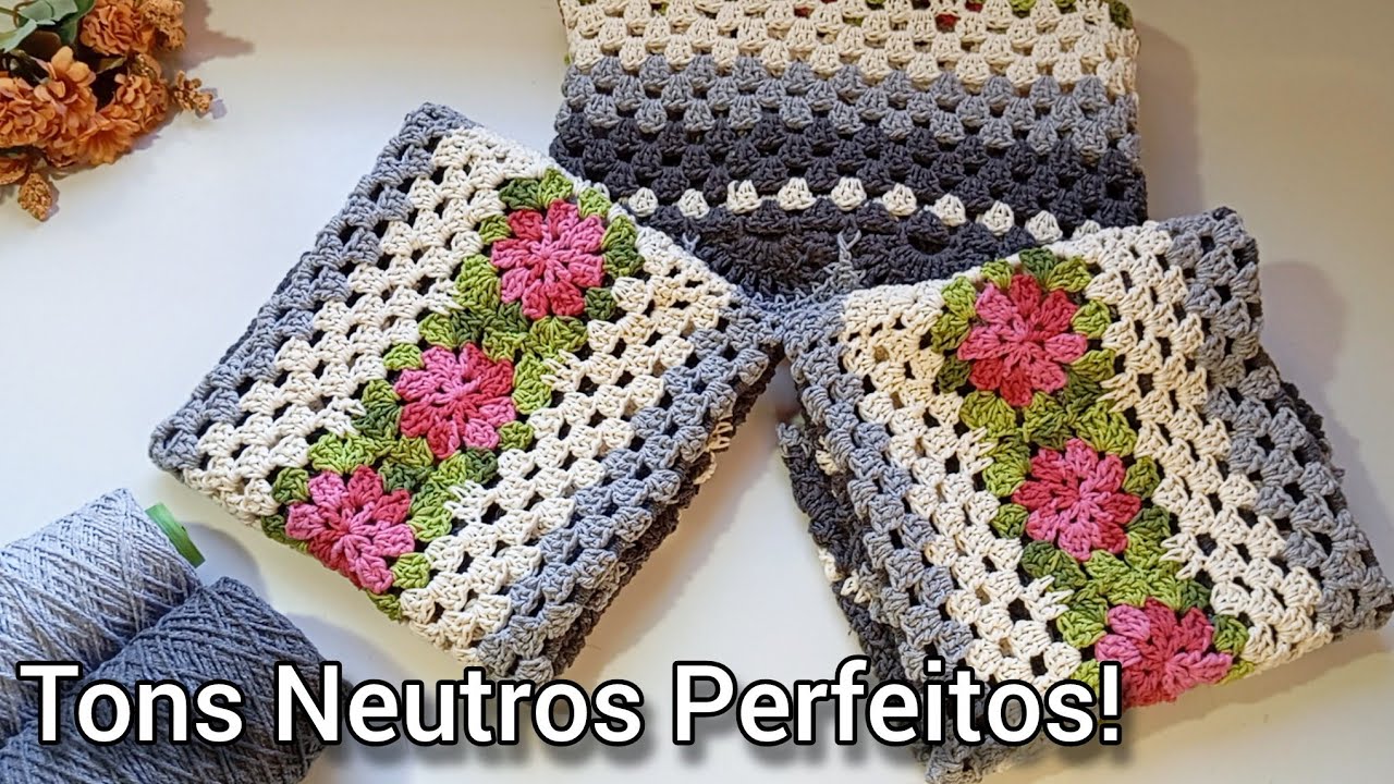 Essa combinação em tons neutros ficou perfeita! // Jogo de Passadeira #crochet #croche #vlog 