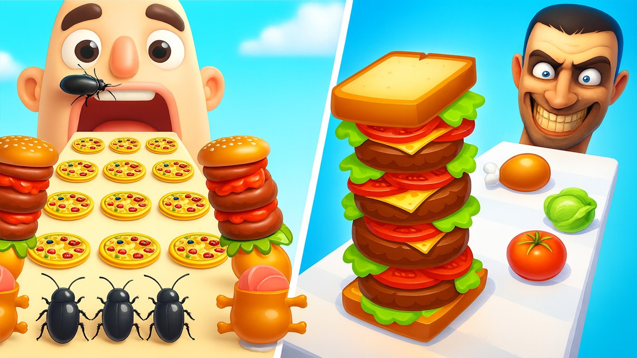 Sandwich Runner 🆚 Sandwich Run🌻🧿🌺🌈Max Levels Walkthrough Android IOS Update Gameplay 900199