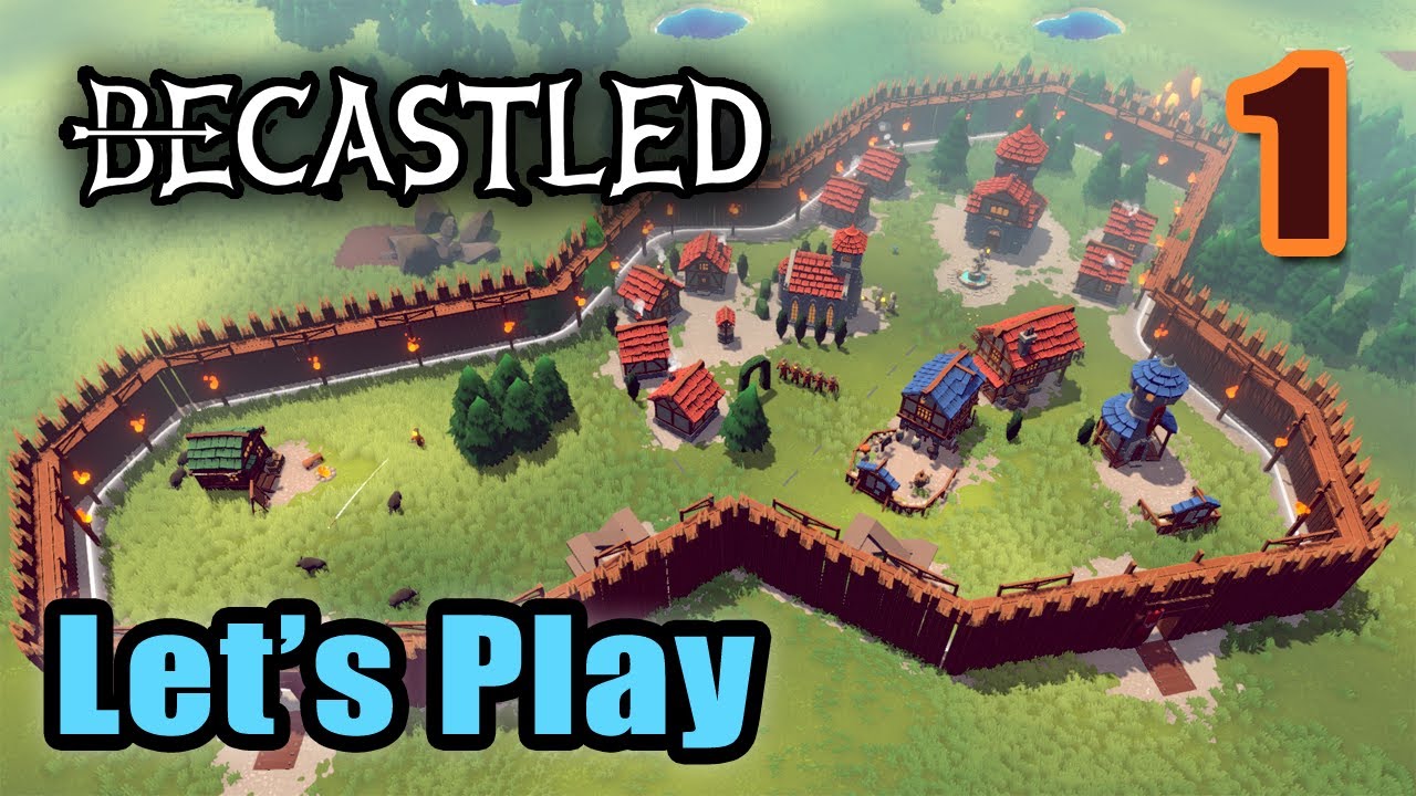 Let's Play - Becastled - Survival City Builder - Real Time Strategy Town Defense - Full Gameplay